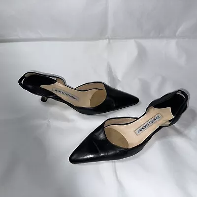 Preowned- RESTORATION Manolo Blahnik Carolyne Slingback Pump Womens (Size 38) • $240