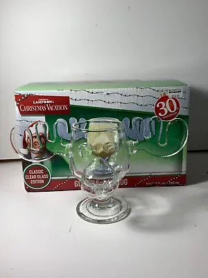 National Lampoons Christmas Vacation Glass Moose Mug New In Box 8 In. • $63.75