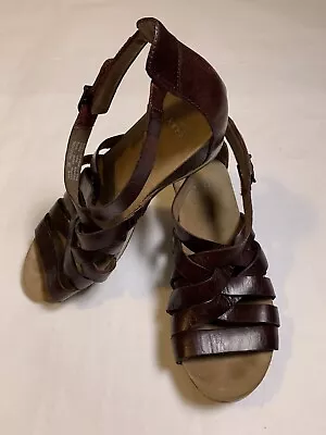 Dansko Vivian Brown Leather Gladiator Strappy Sandals Size EU 38 • $26.95