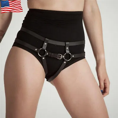 PU Leather Body Harness Women Leg Garter Body Waist Belt Strap Butt Suspenders • $11.44