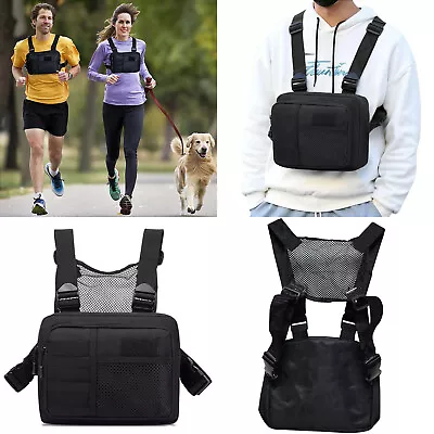 Protective Vest Tactical Combat Chest Rig Bag Front Pouch Recon Kit Pack Sport • $12.95