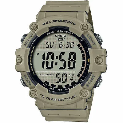 Casio AE1500WH-5AV Chronograph Watch Illuminator  5 Alarms 10 Year Battery • $25.75