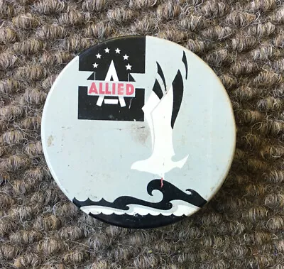 Vintage WWII Era Allied Typewriter Advertising Tin~Seagull~Art Deco Ocean Wave • $17.95