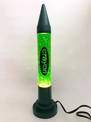 Vintage Green Crayola Crayon Lava Glitter Motion Lamp 90s Night Light Rocket 17” • $124
