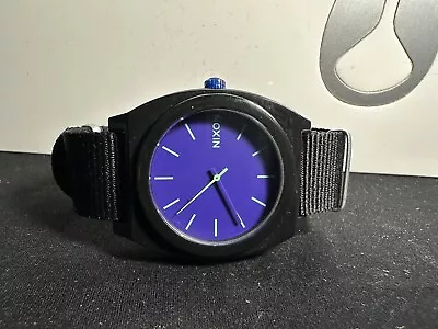Nixon The Time Teller P Black/Purple Watch • $25.95