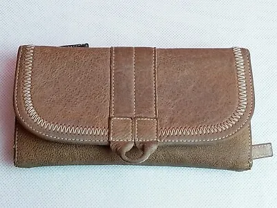 Radley Brown Leather Vintage Womens  Compartment Wallet Purse • £25