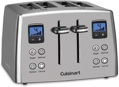 Cuisinart CPT-435P1 4-Slice Countdown Motorized Toaster Stainless Steel • $62.99