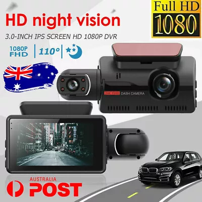 $32.99 • Buy Dual Lens Car DVR Dash Cam Video Recorder G-Sensor 1080P Front And Inside Camera