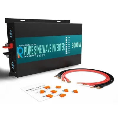 Pure Sine Wave Inverter 3000W 12V To 230V 50Hz Home Off Grid Solar System RV Car • $318.25