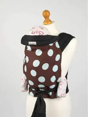 Palm And Pond Brown Blue Spot Soft And Strong Mei Tai Baby Sling • £21.99