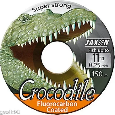Jaxon Crocodile Fluorocarbon Fishing Line Connected 300m (2x150m) 0.14-0.45mm • £7.99
