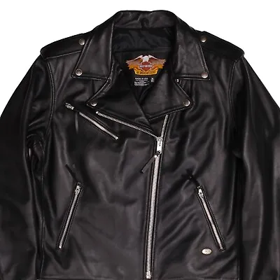 Vintage Harley Davidson Leather Jacket Size Woman Xl Made In Usa • $160