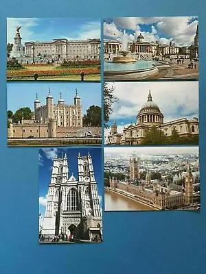 Set Of 6 London Postcards UK England City Travel Landscape View • £3.99