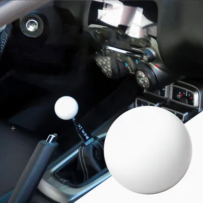 Universal Acrylic Glossy White Round Ball Shift Knob Manual Gear Shifter • $14