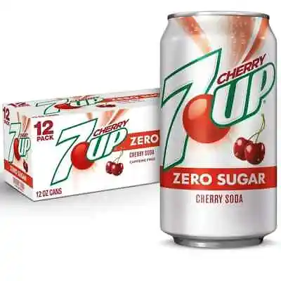7UP Cherry Zero Sugar Soda 12 Fl Oz Cans 12 Pack • £12.36