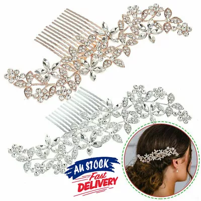 Wedding Hair Pin Rhinestone Clip Bridal Diamante Combs Slide Crystal New • $13.86