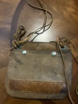 Vintage Antique Leather Handmade Horse Saddle Side Mail Bag • $70