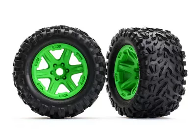 Traxxas 8672G Tires & Wheels Green W/ Foam Inserts (2) : E-Revo VXL Brushless • $41.99