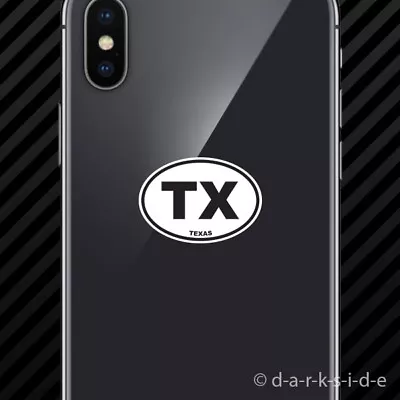 (2x) Texas State Oval Cell Phone Sticker Mobile TX • $3.99