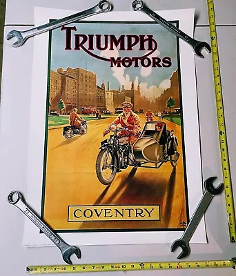 Vintage Coventry Triumph Motorcycle Poster • $15