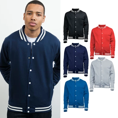 £13.39 • Buy AWDis College Jacket - Unisex Varsity Letterman American Baseball Top |XS-2XL