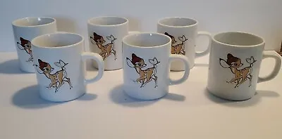 Bambi Vintage Ceramic Cup Set Of 6 Tea Party Butterfly • $20.99