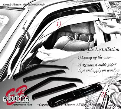 Outside Mount Rain Guards Visor Sun Roof Type 2 5pc Mitsubishi Lancer 07-17 4DRs • $41.06