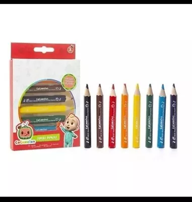 10x CoComelon Jumbo Shaped For Toddlers Colouring Pencils - Pack Of 8 Pencils  • £18.75