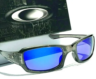 NEW Oakley FIVES Squared Grey Smoke POLARIZED Galaxy Blue Mirror Sunglass 9238 • $108.96