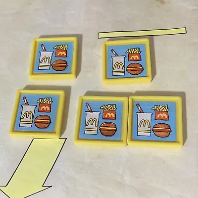 Vintage 1974 Playskool Familiar Places McDonalds Restaurant 430 Food Tray (5) • $24.30