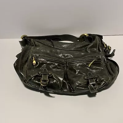 Francesco Biasia Handbag Dark Green Authentic Leather Shoulder Bag • $27.99