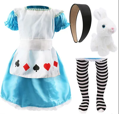 £12.99 • Buy Girls Alice In Wonderland Costume Dress Kids Childs World Book Day Fancy Dress