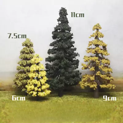 3PC Miniature Cedar Pine HO/OO Scale Seasonal Tree Plants Railway Scene Model • $7.48