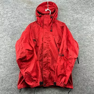 Mountain Hardwear Jacket Mens Medium Red Gortex Mesh Lined Windbreker Rain Coat • $49.95