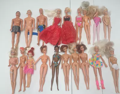 Barbie Ken Doll Collection Job Lot X18 Mattel  1 Disney Simba Toys + Clothing • £1.20