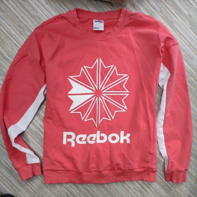 £14.99 • Buy REEBOK Classic Sweatshirt SIZE XS Peach Orange Logo Long Sleeve Jumper White