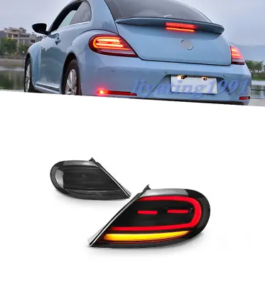 1 Pair For VW Beetle LED Smoke Black Left + Right Rear Tail Lights 2013-2021 • $671.39