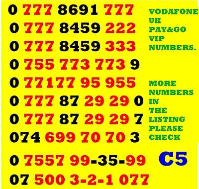 £4.99 • Buy New Vodafone GOLD VIP BUSINESS EASY MOBILE PHONE NUMBER SIM CARD 888 Memorable £