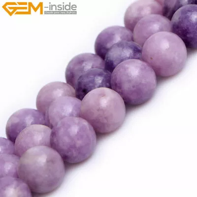 6mm 8mm Natural Gemstone Lepidolite Round Loose Beads For Jewely Making 15  • $6.75