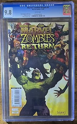 Marvel Zombies Return 4 Cgc 9.8 Hulk Arthur Suydam Cover Marvel Comics 2009 • $89.96