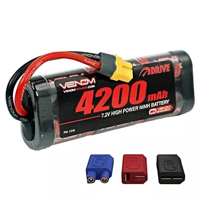 Venom 7.2V 4200mAh 6-Cell NiMH Battery With Universal Plug (EC3/Deans//Traxxas) • $46.72