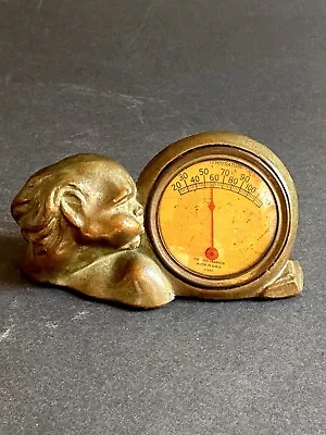 Vintage McClelland Barclay Bronze NORTH WIND Thermometer 1938 ART DECO NOUVEAU • $20