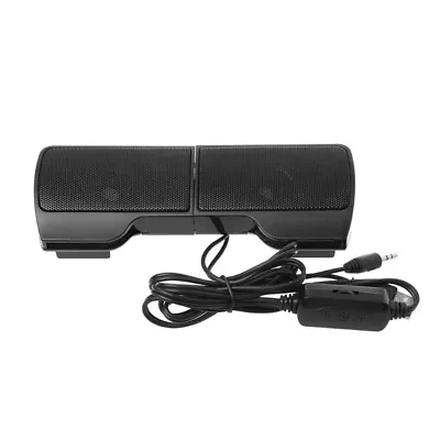 1 Pair Mini USB Powered Line Control Stereo Clip-On Speaker For Notebook Laptop • £11.45