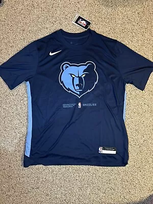 Nike Memphis Grizzlies Dri-FIT 2022-23 Team Issued Shirt Mens L Navy DN6386-419 • $75