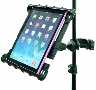 BuyBits Music / Microphone Stand Tablet Clamp Mount Holder For IPad Air 1 2 • £42.99