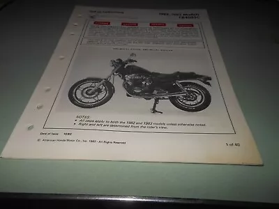 NEW Honda OEM  1982 83 CB450SC Set-Up Instructions Manual • $29.95