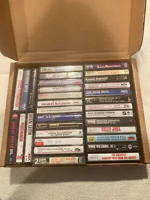 $8 • Buy Vintage Cassette Tape Lot Of 32 Cassettes Oldies, Rock, Country Etc.