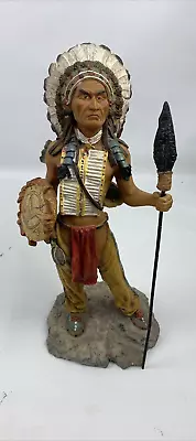 Indian Native American Standing Figure Ornament Holding Spear Academy Collection • £12.99