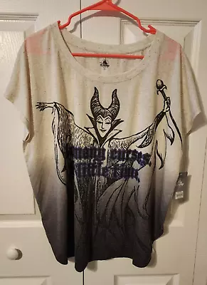 Disney Store Maleficent Ombre Shirt So Many Curses So Little Time Size 2XL NWT • $20