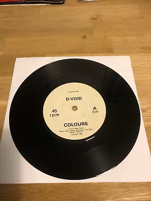 D-Void - Colours - Rare Electronic/Synth Vinyl Single 1982 • £125